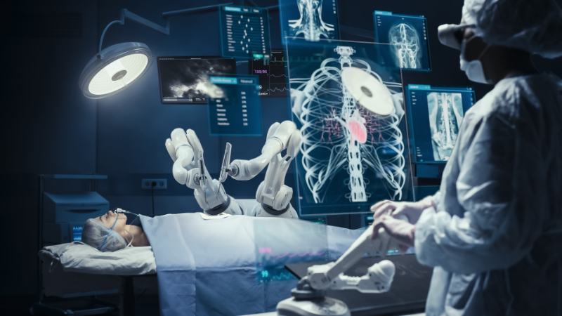 enhanced photo demonstrating ai in surgery