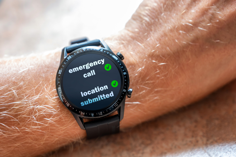 photo of fall detection on smartwatch
