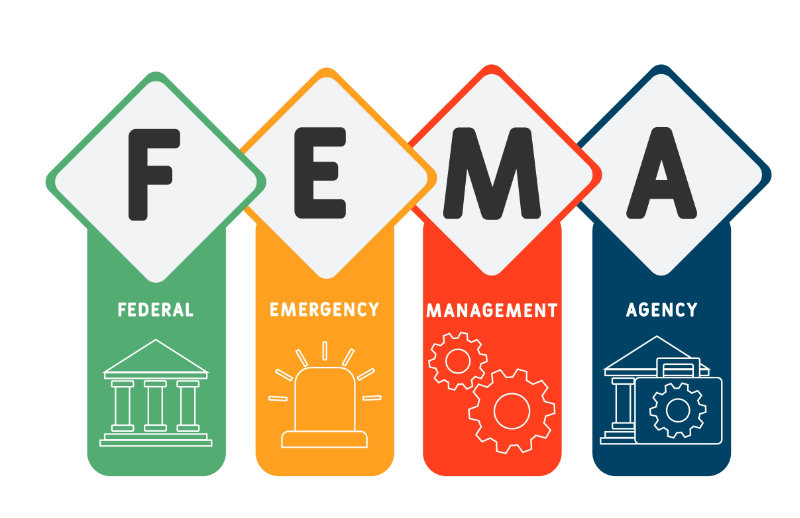 graphic showing areas of fema