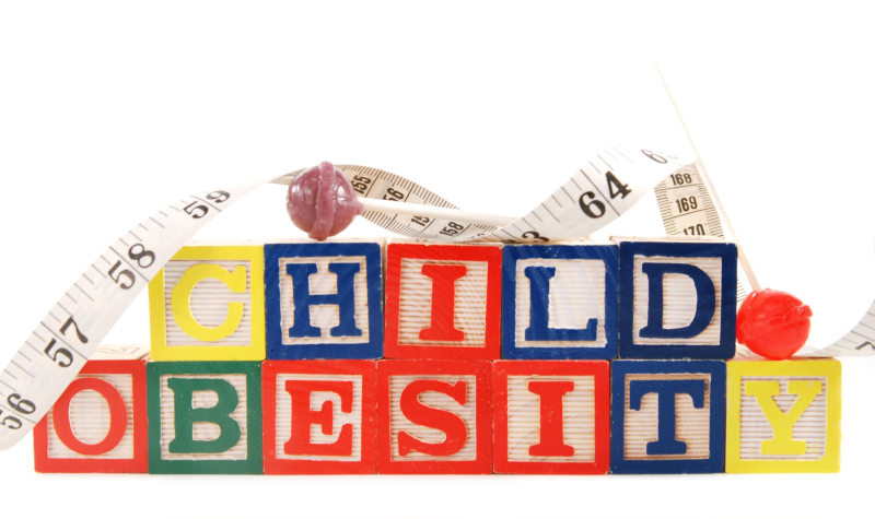 photo of blocks stating child obesity