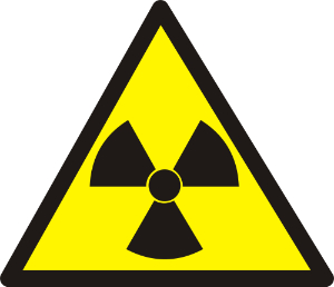 graphic of ionizing radiation warning symbol