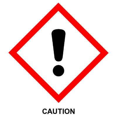 graphic showing harmful or irritant warning symbol