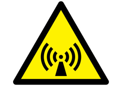 graphic of non ionizing radiation warning symbol