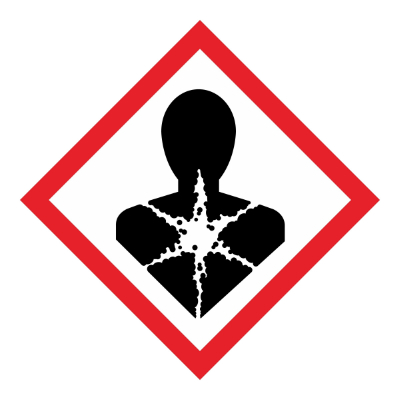 graphic of health hazard warning symbol