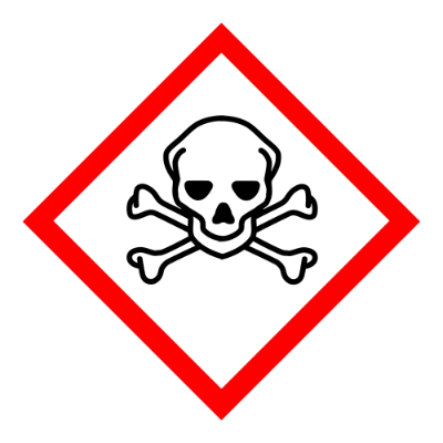 graphic of skull and crossbones warning symbol