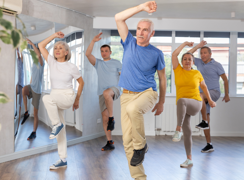 photo of adults doing Tai Chi